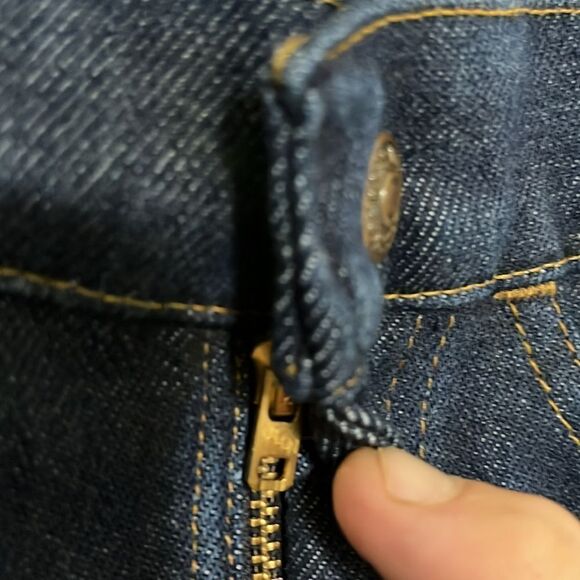 Vintage 1970’s Levi’s Orange Tab Kids’ size 8 Wide Leg Blue Denim Jeans - Picture 10 of 12